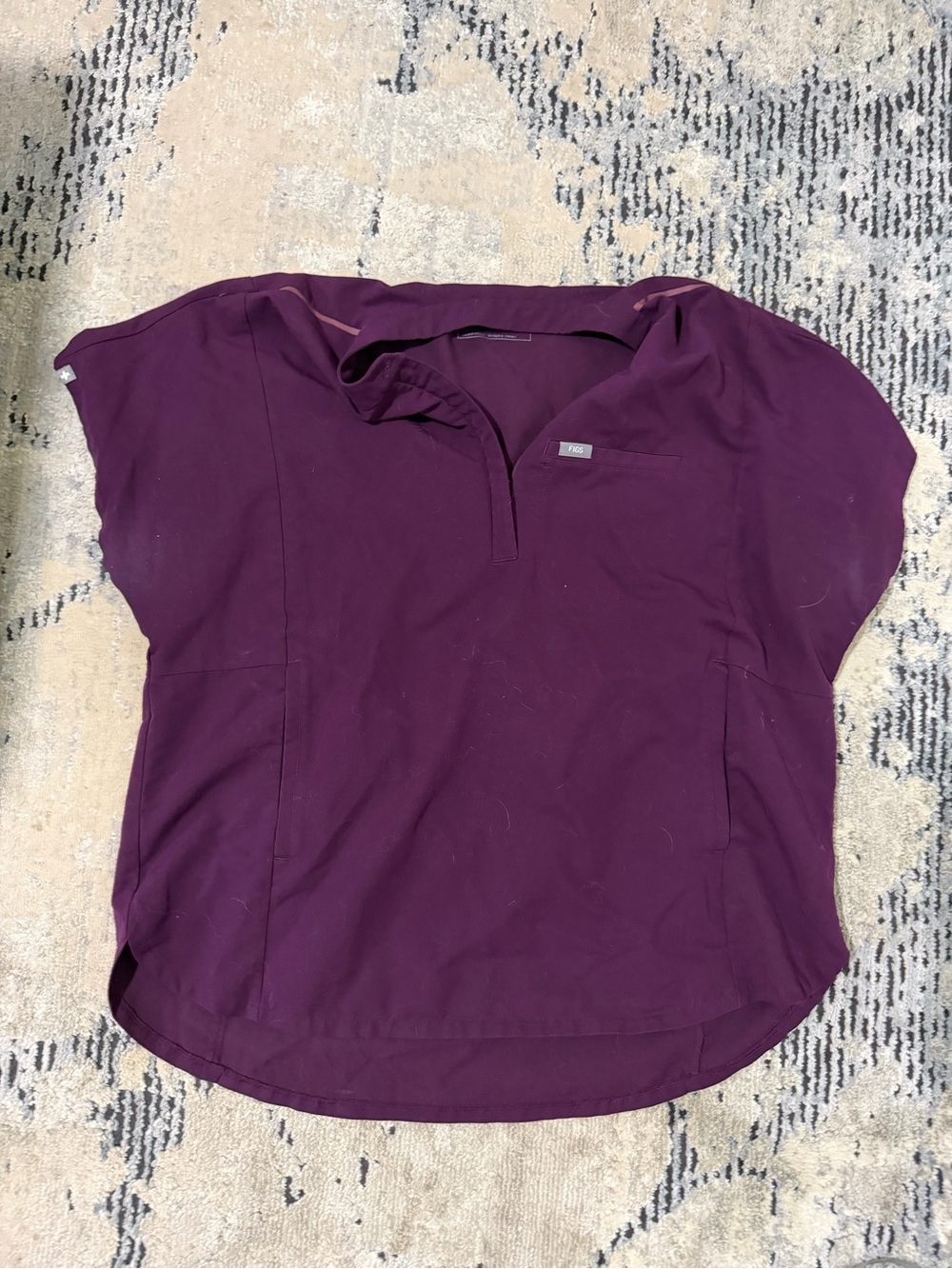 FIGS Women's Deep Plum V-Neck Tunic